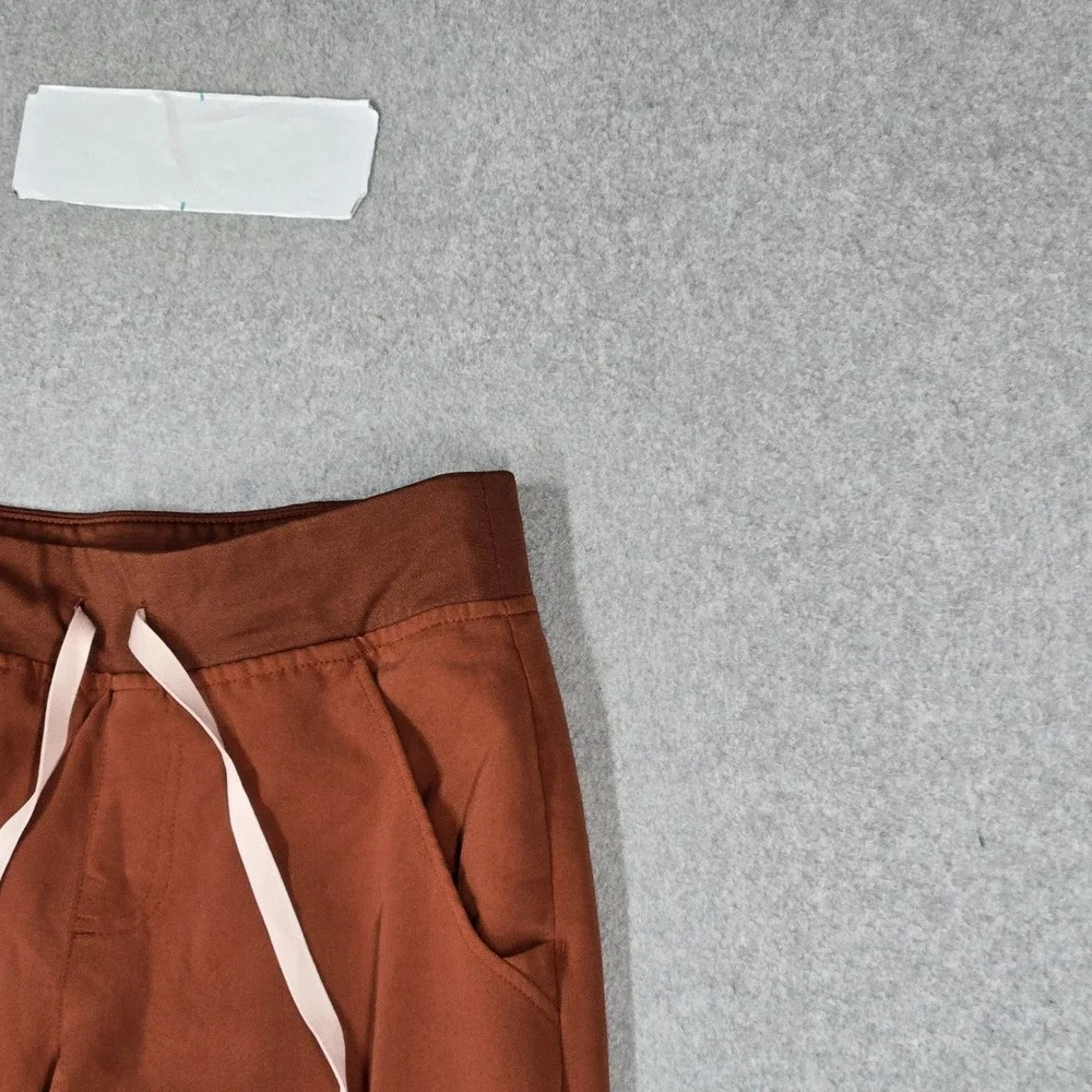 FIGS Women Scrub Pants XS Rust Jogger Zamora Zipper PO#35589 27